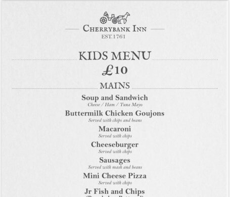 2026 Kids Menu